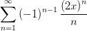  sum_(n=1)^(infinity) (-1)^(n-1)((2 x)**n)/n 
