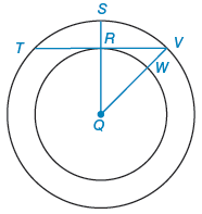 Given Concentric Circles With Center Q 3 And Rq 8 Qs Tv At R Find The Following A Qv B Rv And C Tv Wyzant Ask An Expert