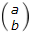 image of binomial: a over b