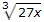 cube root of 27 x