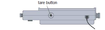 illustration showing the tare button on force sensor