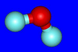 two light blue spheres bound together