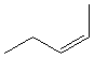 skeletal structure of a five-carbon alekene